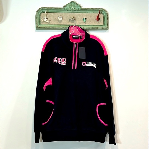 The hundreds, Britney Spears oversized XL women’s quarter zip fleece jacket new - Picture 1 of 8